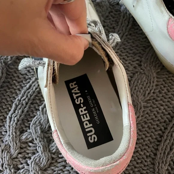 Golden Goose Leopard Print Sneakers with Pink Heel
